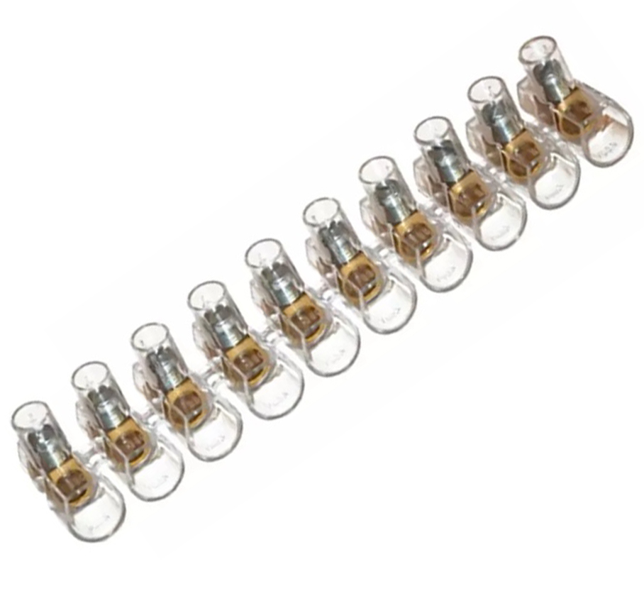 10x Morsetti elettrici unipolari a cappuccio isolato per cavi 2,5 4 6mm Morsetto
